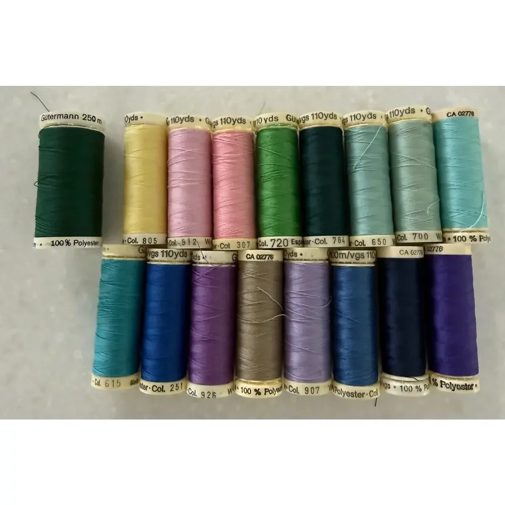 Gutermann Mettler Metrosene PolySheen Vintage Sewing Thread Spool Lot 27 German